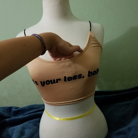 "It's your loss baby" crop top - Picture 4 of 4